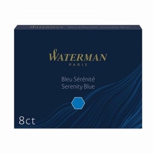 Tintapatron WATERMAN S0110860, nagy, 8 db-os, kék