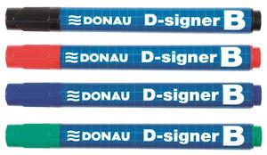 Táblairon DONAU D-signer B, kúpos, 2-4 mm, piros