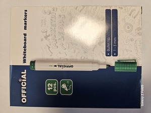 Táblairon OFFICIAL, kúpos, 2,5 mm, zöld
