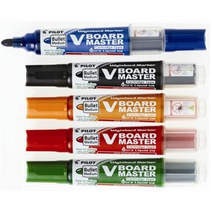 Táblairon szett, PILOT V-Board Master, 2,3mm, kúpos + tartó és szivacs,