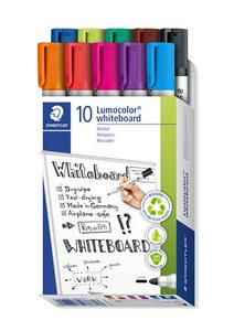 T&aacute;blairon k&eacute;szlet 10 db-os, STAEDTLER Lumocolor, 2 mm, k&uacute;pos hegyű