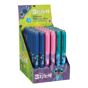 Töltőtoll COLORINO Stitch, radírozható, vegyes minták, kék írással