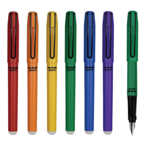 Töltőtoll COLORINO McNeil, radírozható, Color vegyes, kék írással