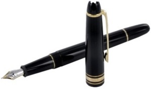 Töltőtoll Meisterstück Classic MONTBLANC F-es hegy, arany/fekete