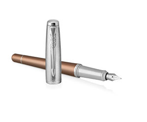 Töltőtoll PARKER Royal Urban Premium, narancs cizellált, ezüst klipsz