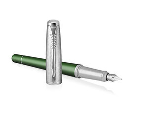 Töltőtoll PARKER Royal Urban Premium, zöld cizellált, ezüst klipsz
