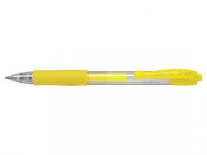 Zseléstoll PILOT G-2 Neon, nyomógombos, 0,37 mm, sárga