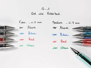 Zseléstoll PILOT G-1, kupakos, átlátszó test, 0,32 mm, piros tinta