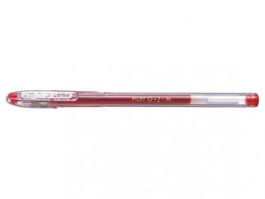 Zseléstoll PILOT G-1, kupakos, átlátszó test, 0,32 mm, piros tinta