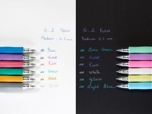 Zseléstoll PILOT G-2 Metallic, nyomógombos, 0,32 mm, arany