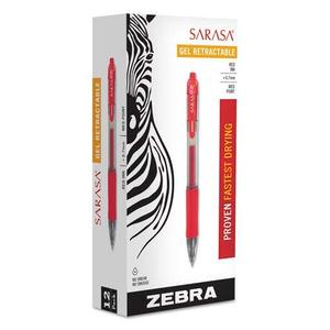 Zseléstoll ZEBRA Sarasa Gel Retractable, nyomógombos, 0,7 mm, piros