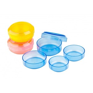 Ecsettál, 5 részes, KOH-I-NOOR 524974, műanyag, áttetsző színekben