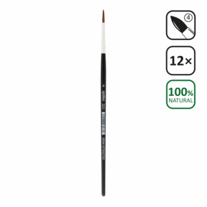 Ecset 4-s, SPOKO 0331, kerek, lakkozott, fekete fanyelű