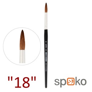 Ecset 18-s, SPOKO 0331, kerek, lakkozott, fekete fanyelű