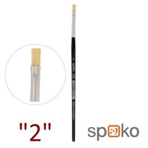 Ecset 2-s, SPOKO 0335, lapos, lakkozott, fekete fanyelű