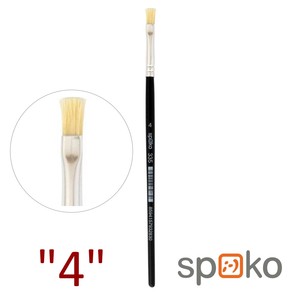 Ecset 4-s, SPOKO 0335, lapos, lakkozott, fekete fanyelű