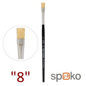 Ecset 8-s, SPOKO 0335, lapos, lakkozott, fekete fanyelű