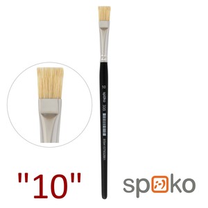 Ecset 10-s, SPOKO 0335, lapos, lakkozott, fekete fanyelű