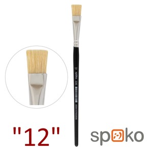 Ecset 12-s, SPOKO 0335, lapos, lakkozott, fekete fanyelű