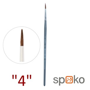 Ecset 4-s, SPOKO 0332, szintetikus, kerek, szürke fanyelű