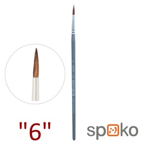 Ecset 6-s, SPOKO 0332, szintetikus, kerek, szürke fanyelű