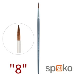 Ecset 8-s, SPOKO 0332, szintetikus, kerek, szürke fanyelű