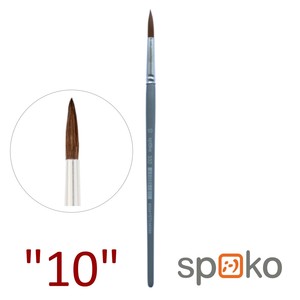 Ecset 10-s, SPOKO 0332, szintetikus, kerek, szürke fanyelű