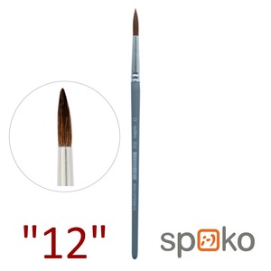Ecset 12-s, SPOKO 0332, szintetikus, kerek, szürke fanyelű