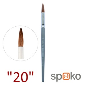 Ecset 20-s, SPOKO 0332, szintetikus, kerek, szürke fanyelű