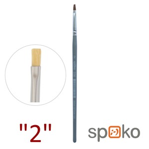 Ecset 2-s, SPOKO 0336, szintetikus, lapos, szürke fanyelű