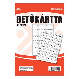 Betűkártya ABC garnítúra, GRS, 4 íves,
