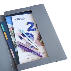Füzetbox A4, 30 mm, SPOKO ReLeaf, PP, SoftTouch, gumis, szürke