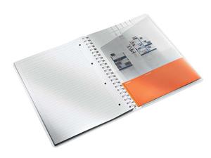 Spirálfüzet A4, 80 lap, LEITZ Wow, PP, 4 lyukú, vonalas, lila