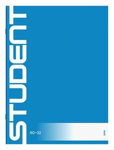 Füzet A4, 32 lap, ICO Student, tűzött, 80-32, sima