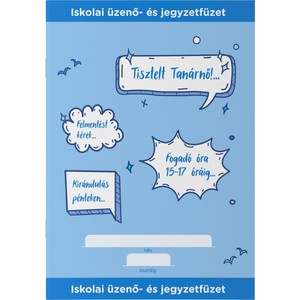 &Uuml;zenőf&uuml;zet A5, 32 lap, ICO, tűz&ouml;tt, k&eacute;k