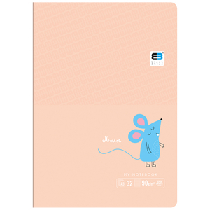 Füzet A5, 32 lap, INTERDRUK B & B Kids Pastel, 90 g/m2, vonalas