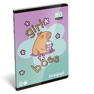 F&uuml;zet A5, 40 lap, LIZZYSULI Lollipop Capybara, leckef&uuml;zet