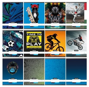 F&uuml;zet A4, 32 lap, NEBULO Xtreme mint&aacute;k, tűz&ouml;tt,  81-32, vonalas