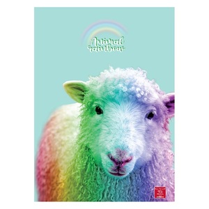 Füzet A4, 38 lap, PIGNA Animal Rainbow, tűzött, kockás