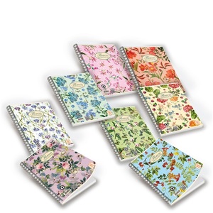 Spirálfüzet A4, 120 lap, PIGNA Nature Flowers, mikroperforált, kockás