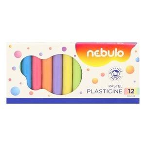 Gyurma készlet 12 db, NEBULO, 200 g, 12 különböző pasztell szín