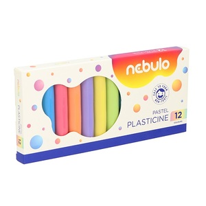 Gyurma készlet 12 db, NEBULO, 200 g, 12 különböző pasztell szín