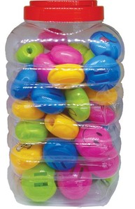 Hegyező 1 lyukú, műanyag, GRS, tartályos, 4 cm, SMILE, vegyes színek