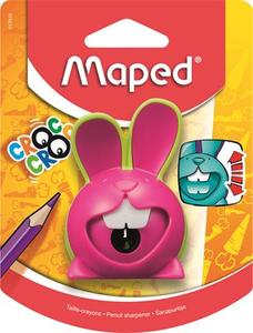 Hegyező 1 lyukú, MAPED Croc Croc Innovation, tartályos, nyuszi