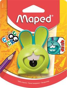 Hegyező 1 lyukú, MAPED Croc Croc Innovation, tartályos, nyuszi