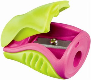 Hegyező 1 lyuk&uacute;, MAPED Boogy, tart&aacute;lyos, műanyag, bliszteres, vegyes