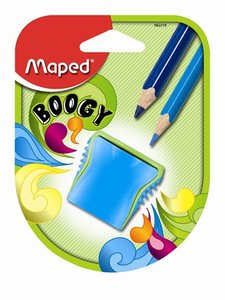 Hegyező 2 lyukú, MAPED Boogy, tartályos, műanyag, bliszteres, vegyes