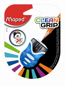 Hegyező 1 lyukú, MAPED Clean Grip, tartályos, műanyag, bliszteres.