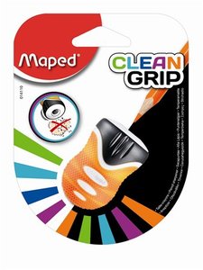 Hegyező 1 lyukú, MAPED Clean Grip, tartályos, műanyag, bliszteres.