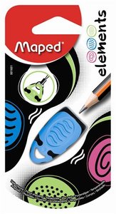 Hegyező 1 lyukú, MAPED Elements, műanyag, bliszteres, vegyes